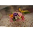 東京都稲城市フラワーショップ花家族の花　小鳥のプリザ＊紫ピンク系＊